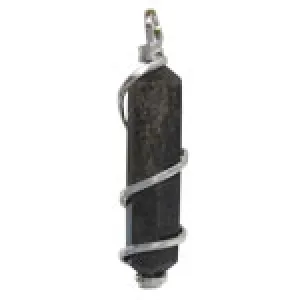 Silver Twist Point Pendant - Black Obsidian