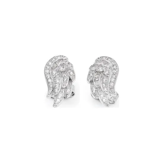 Silver Zirconia Wing Earrings | Amen