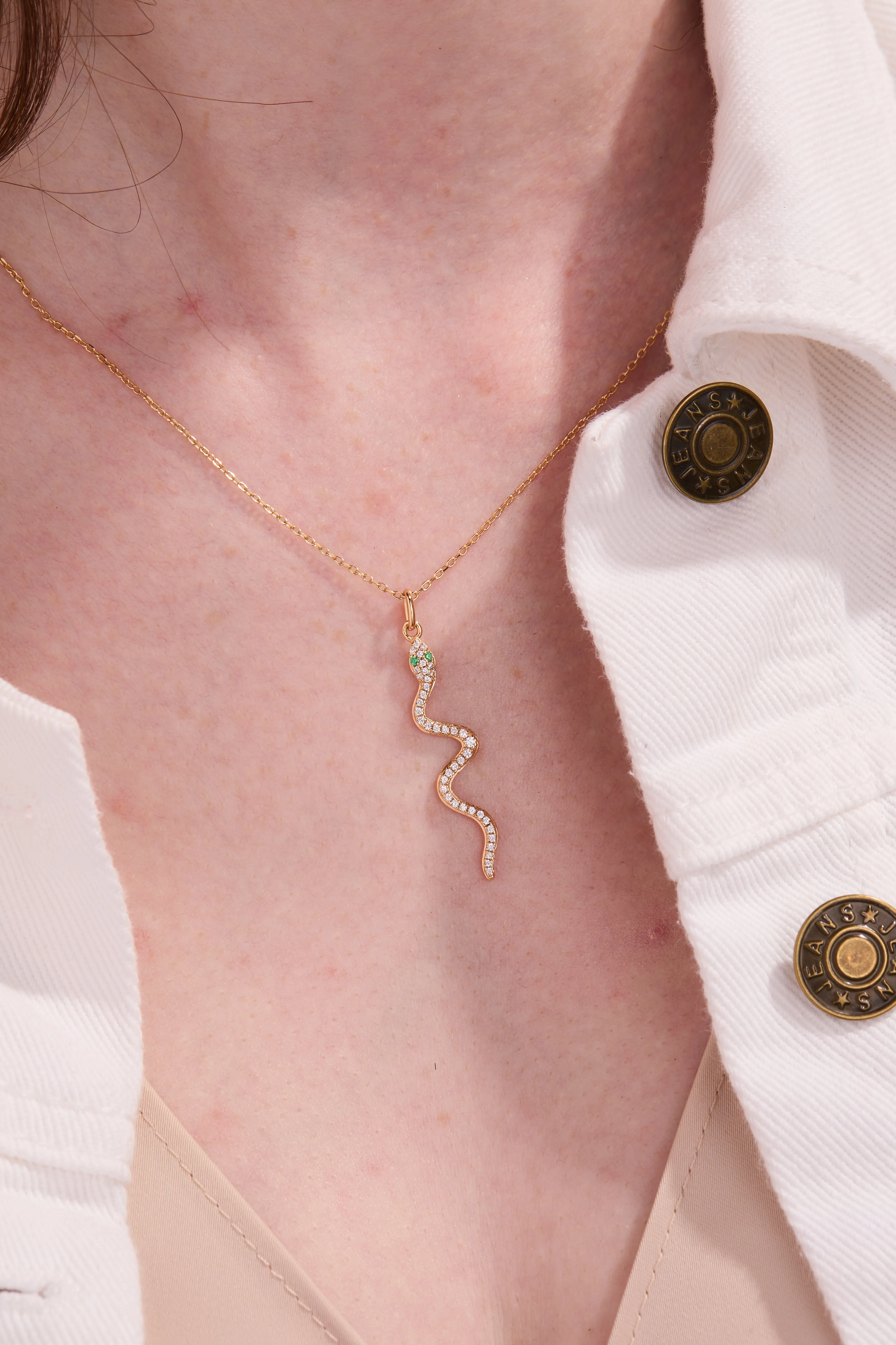 Snake Gold Pendant with chain W.