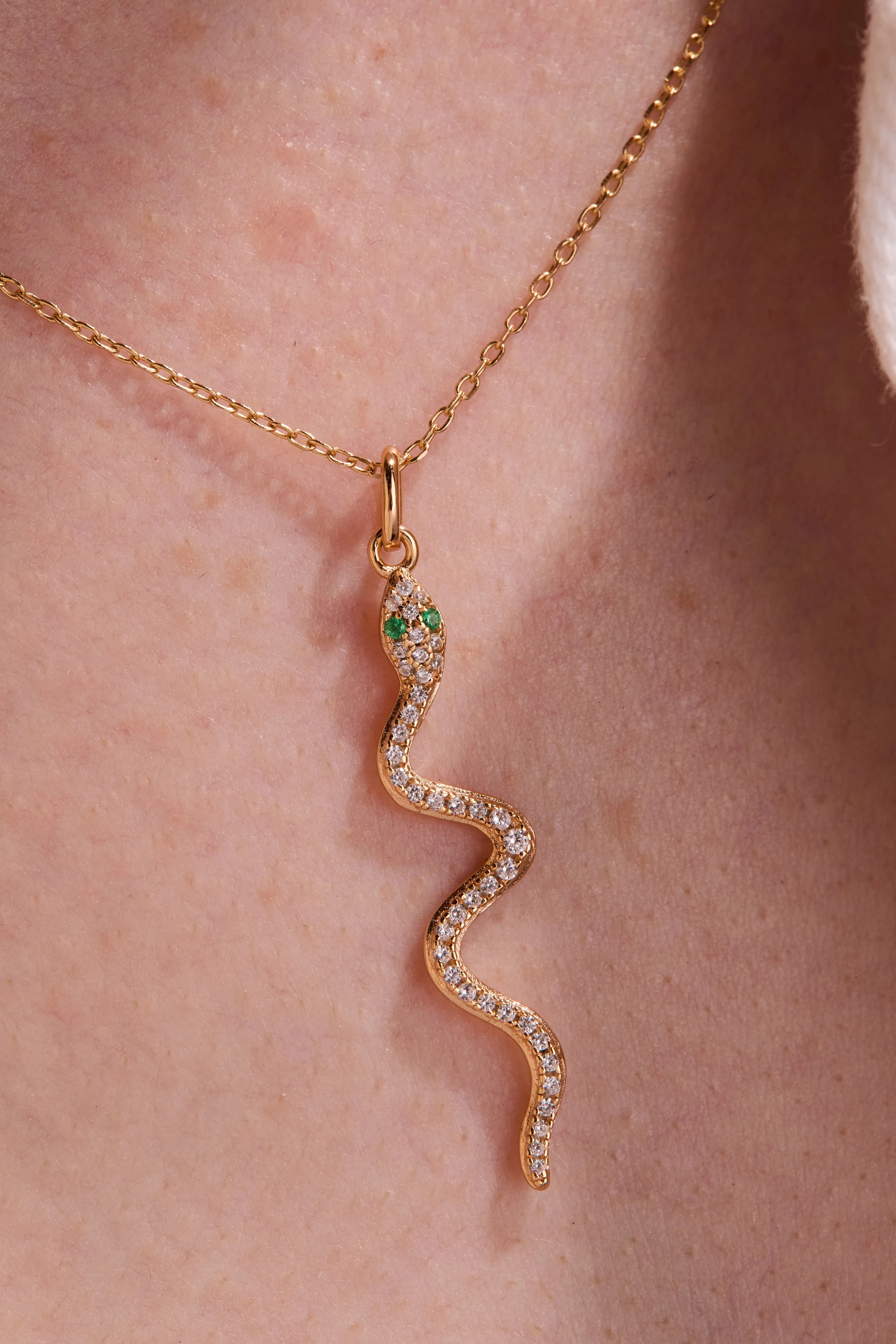 Snake Gold Pendant with chain W.