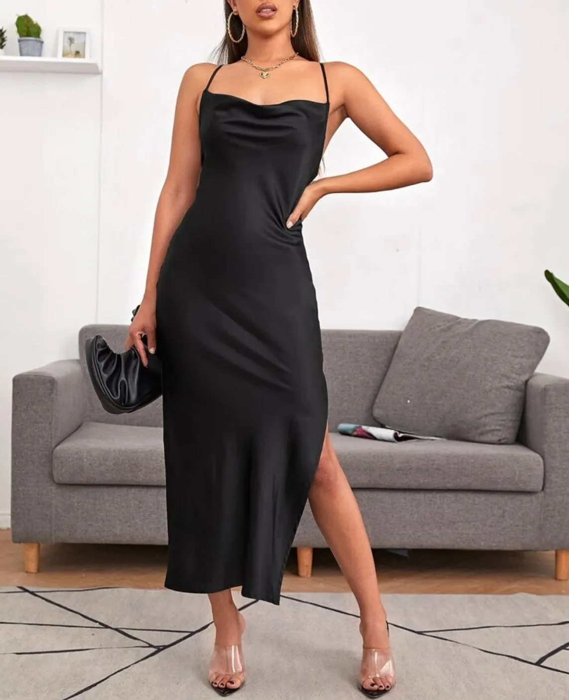 So Luxe Slit Dress