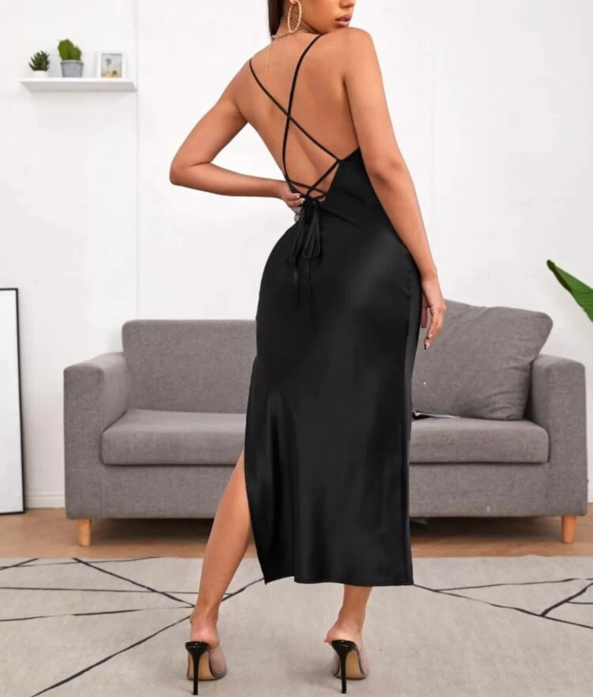 So Luxe Slit Dress