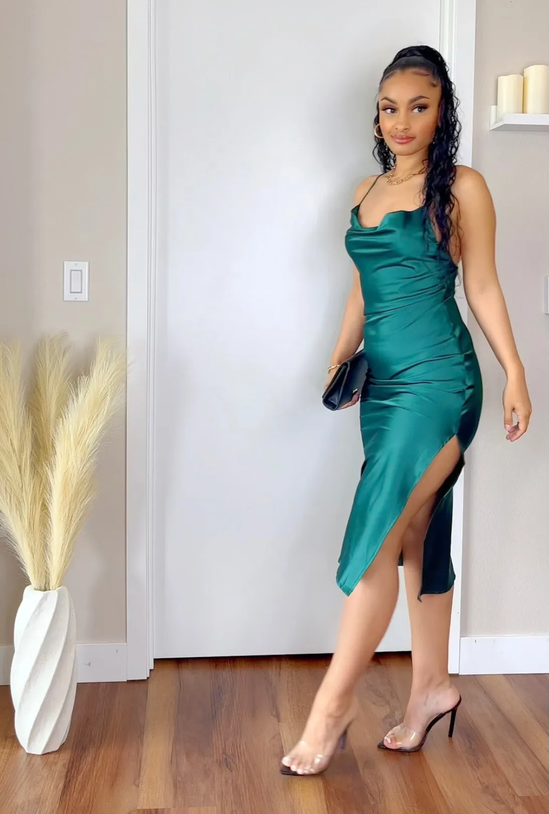 So Luxe Slit Dress