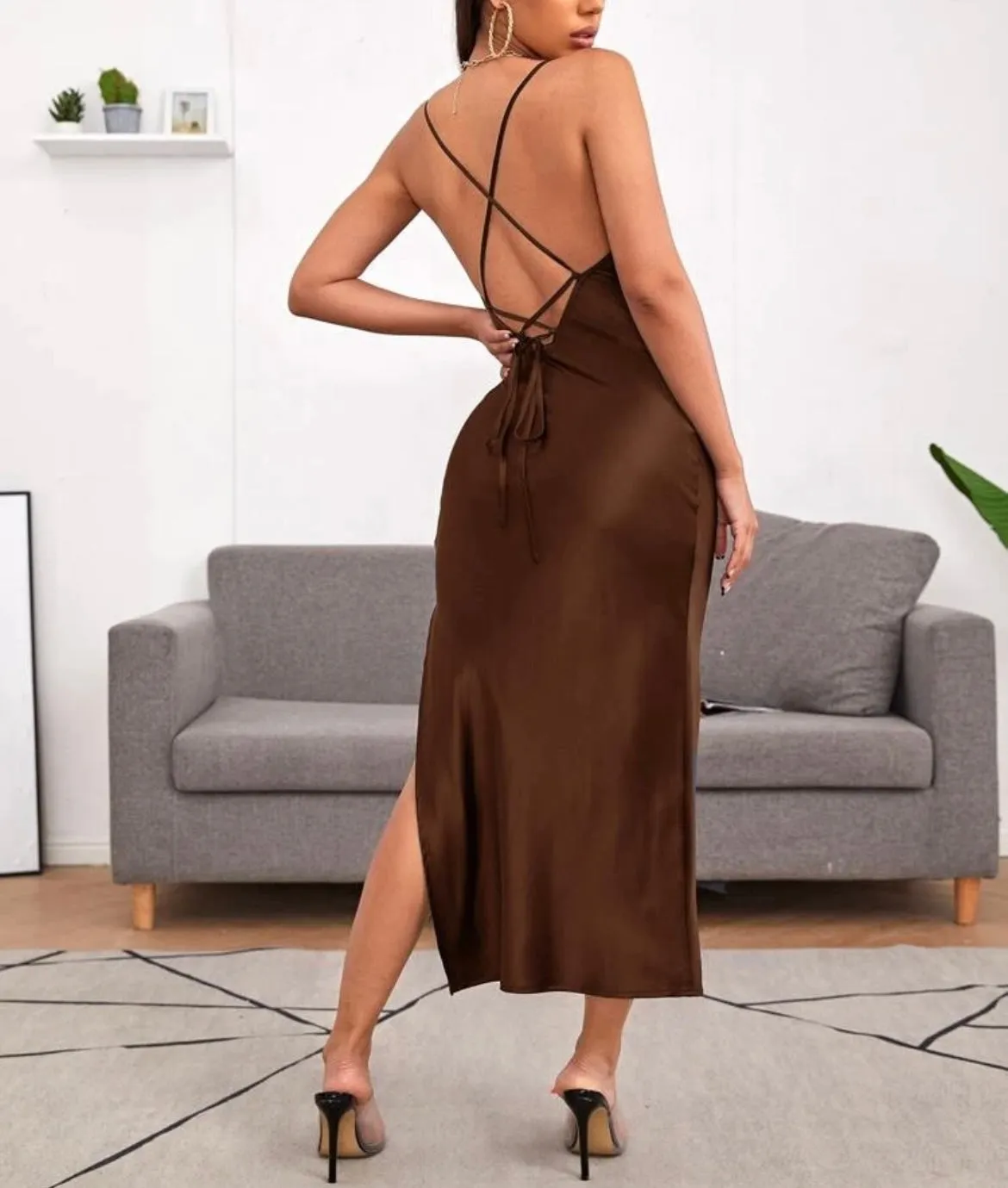 So Luxe Slit Dress