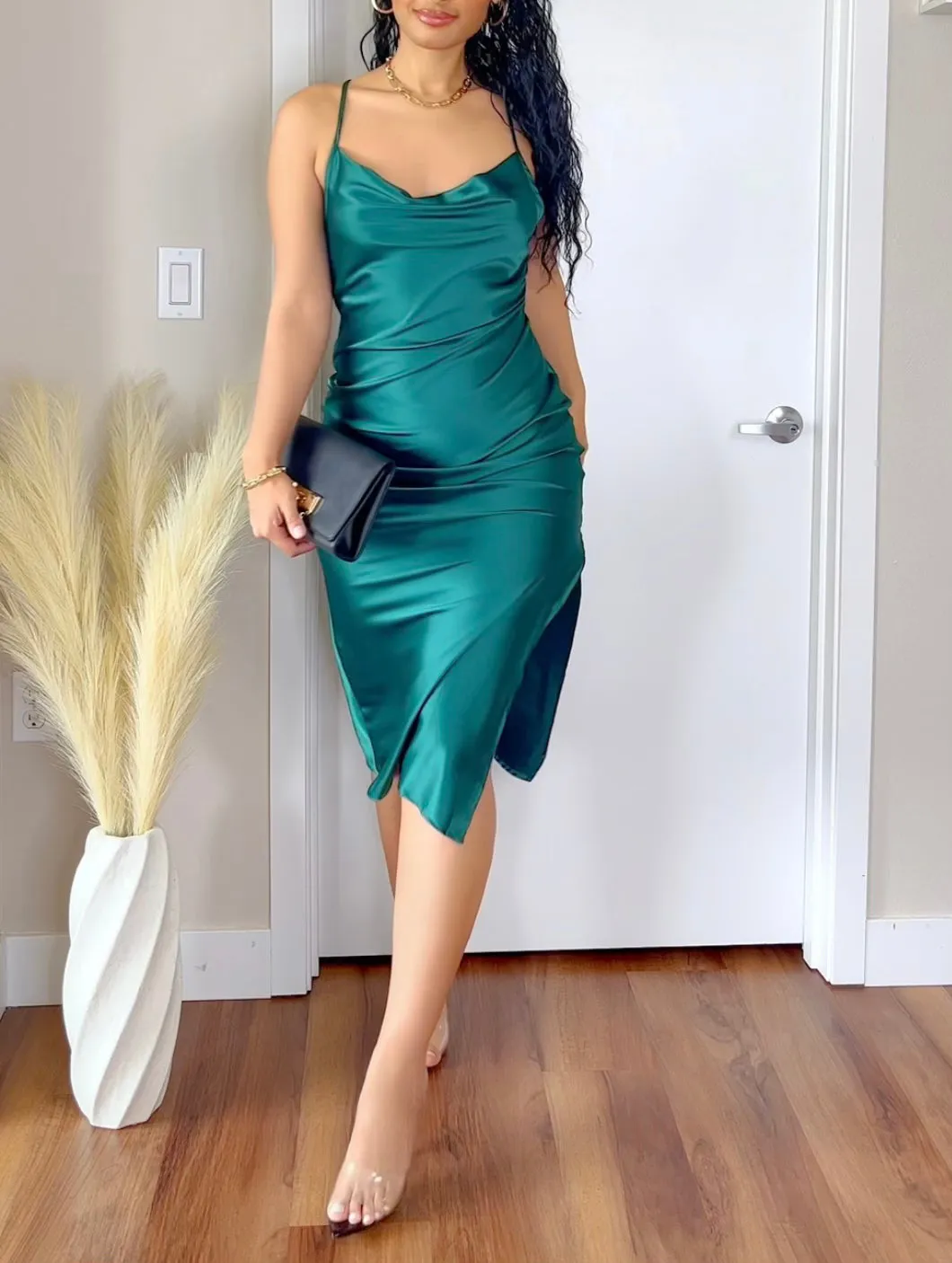 So Luxe Slit Dress