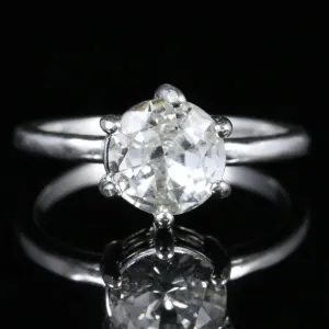 Solitaire Paste Ring 1.80Ct Paste