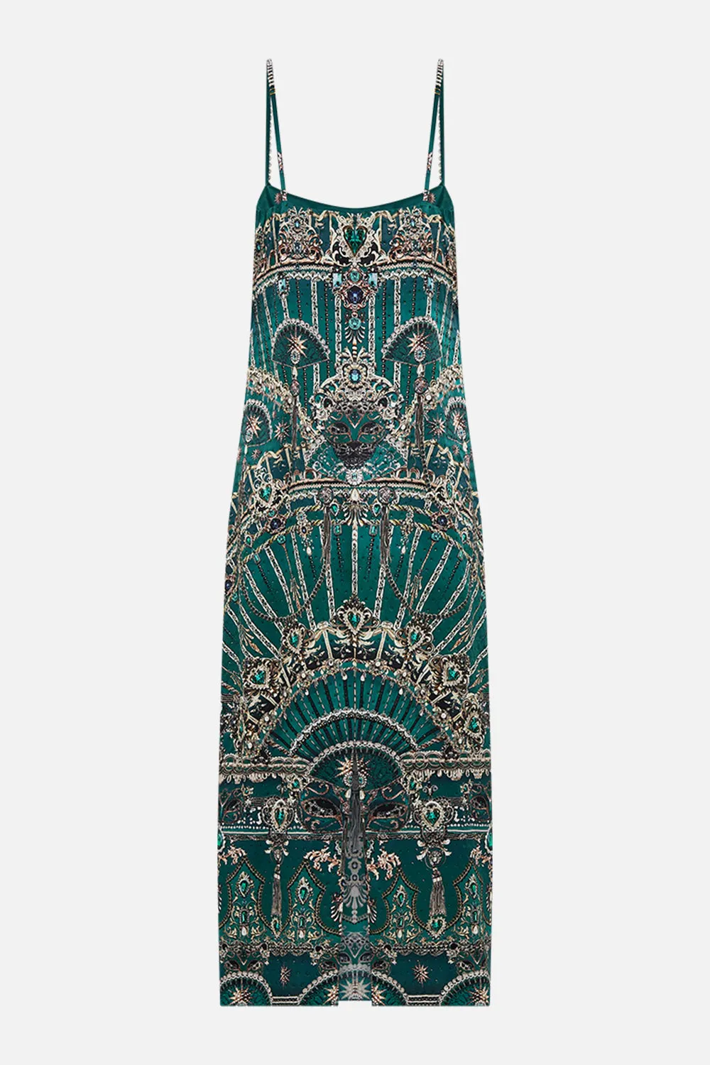 SQUARE NECK MIDI DRESS A VENICE VEIL