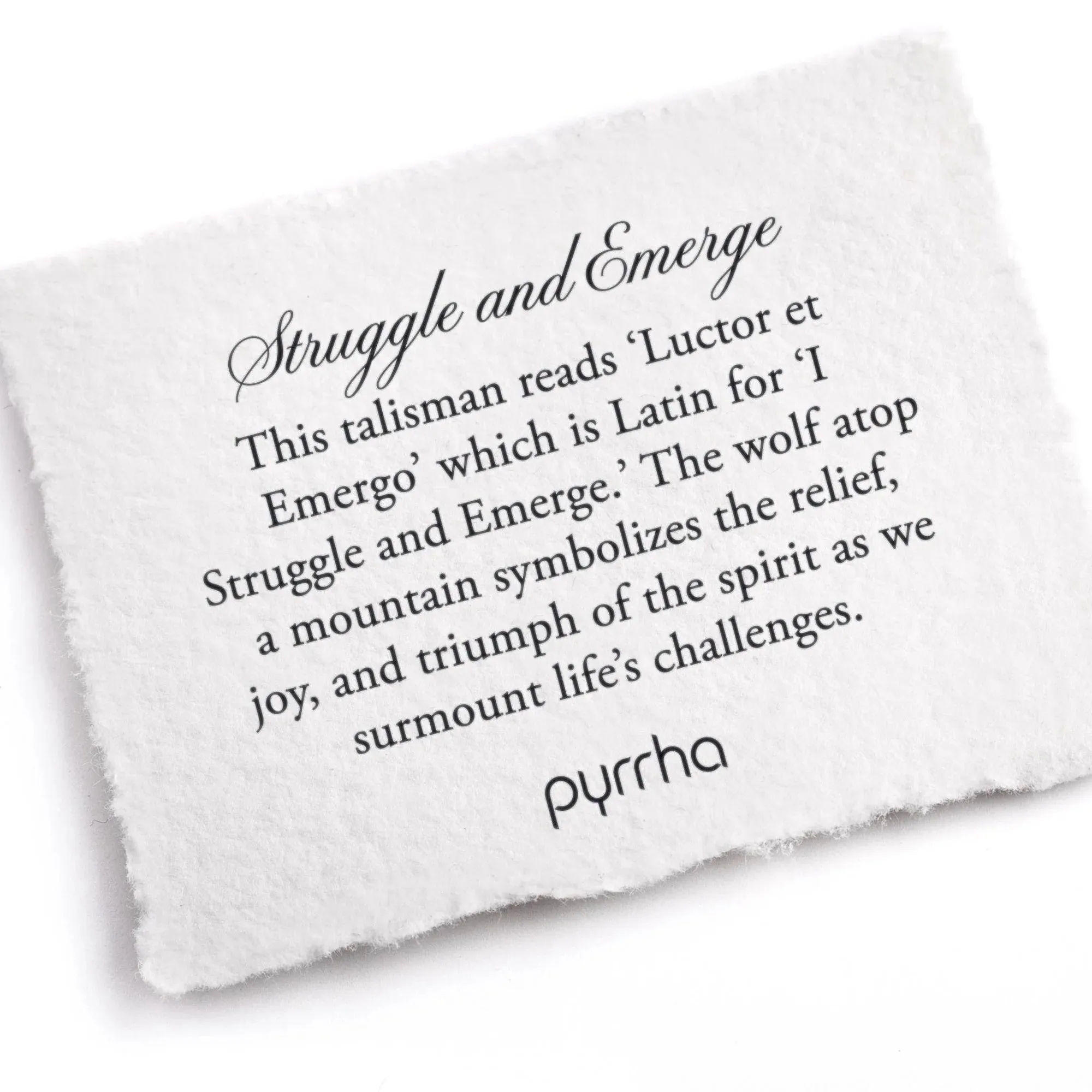 Struggle And Emerge - Silver Talisman Pyrrha