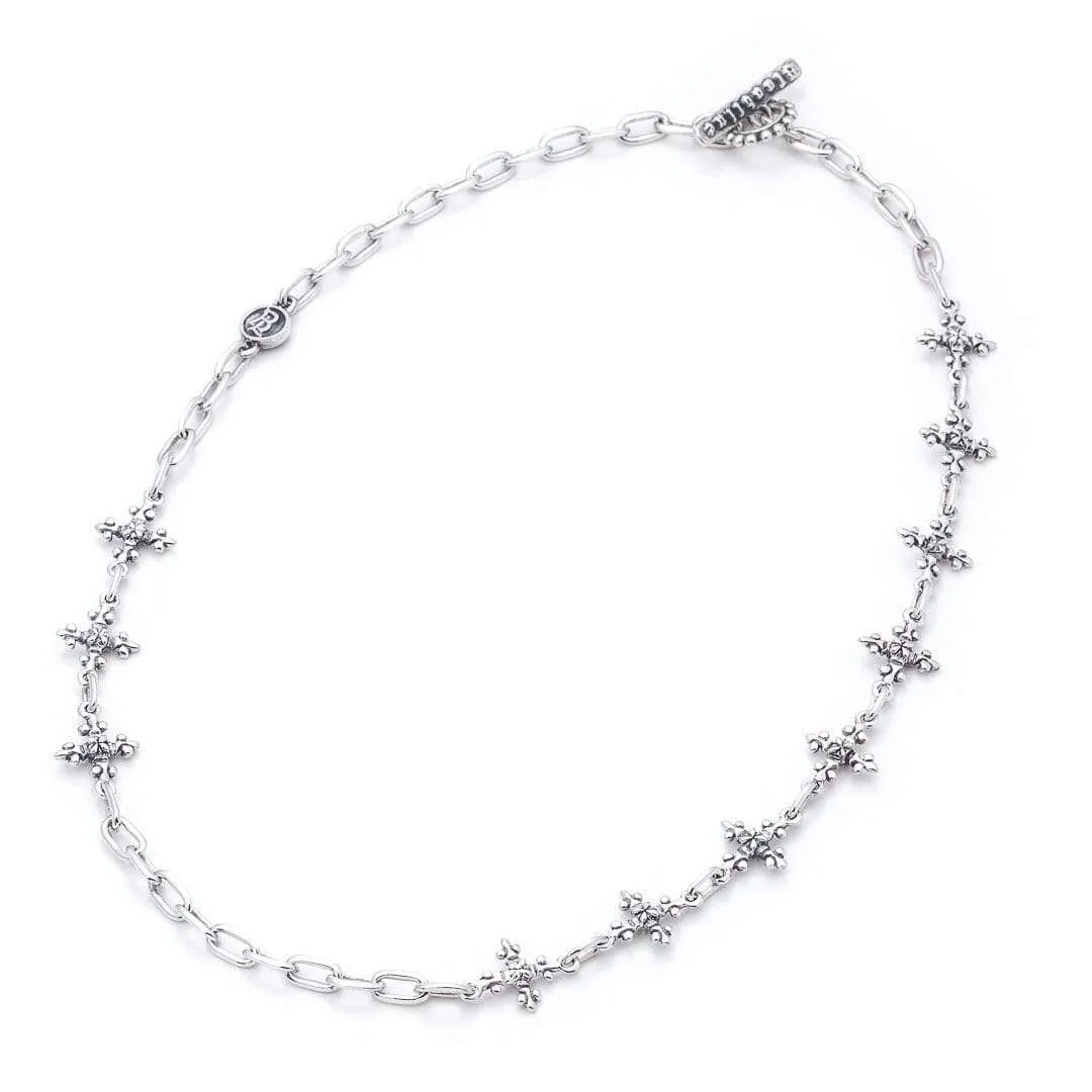 The Mid-Length Antique French Cross Necklace