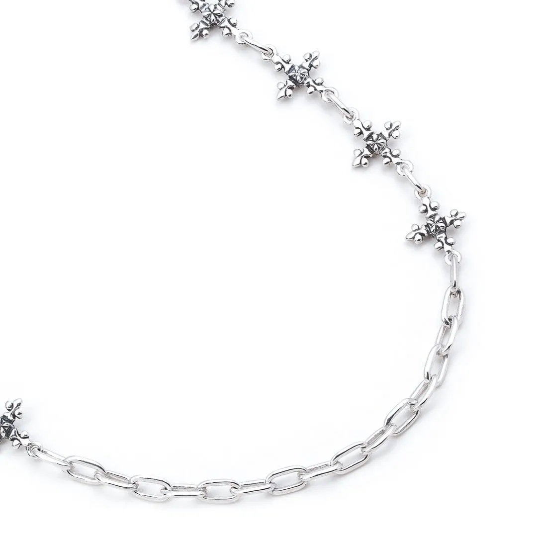 The Mid-Length Antique French Cross Necklace