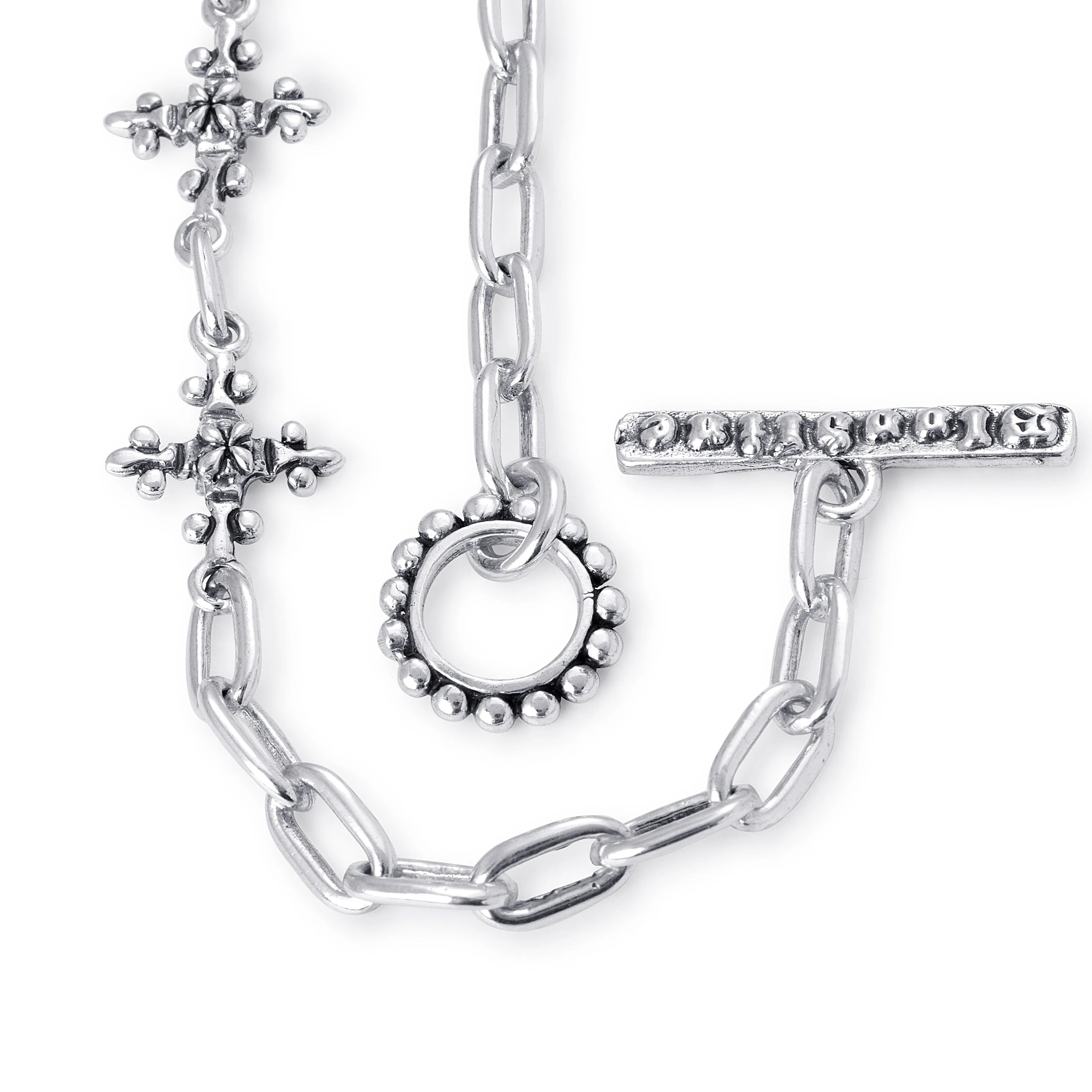 The Mid-Length Antique French Cross Necklace