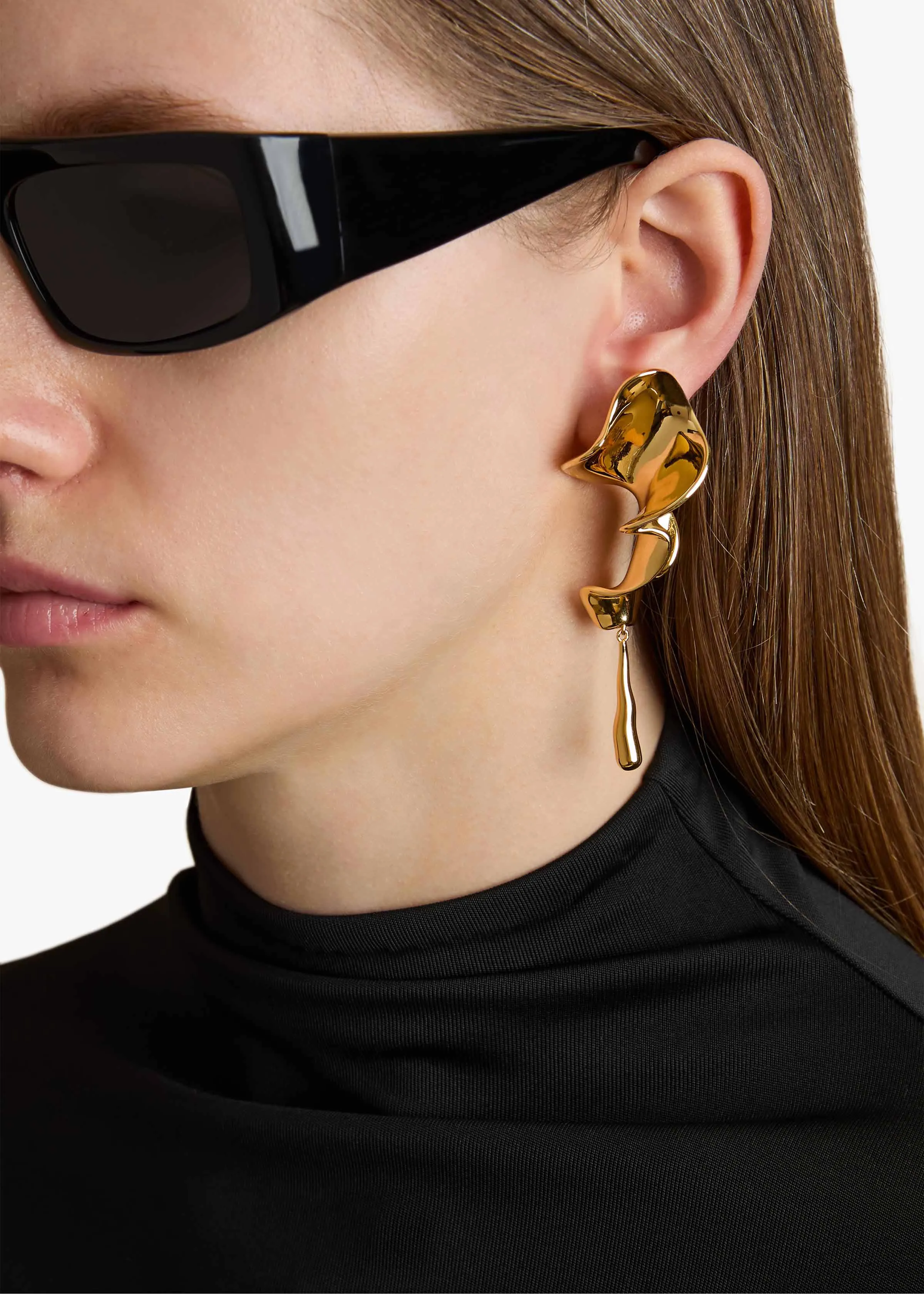 Tidal Earrings in Gold