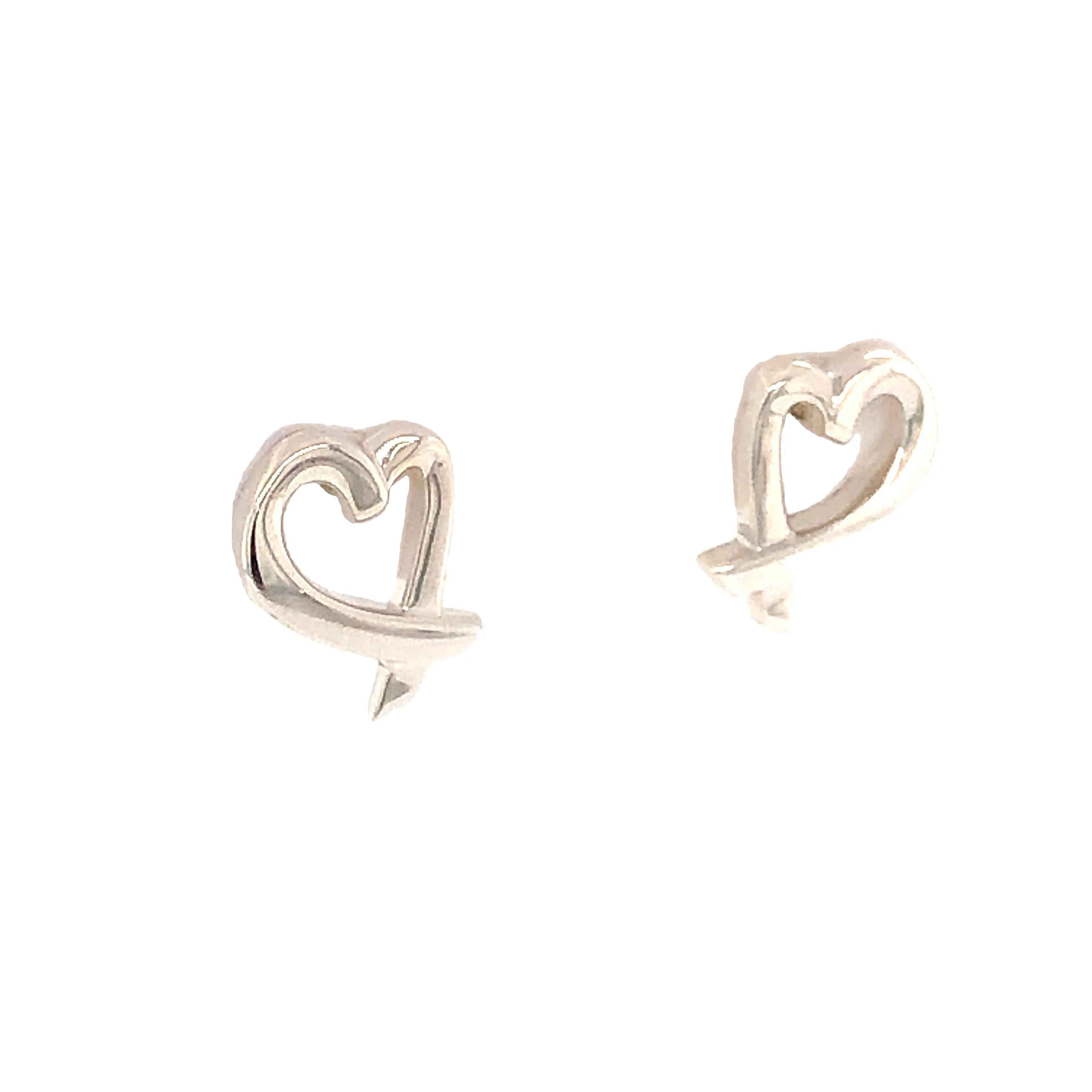 Tiffany & Co. Heart Stud Earrings in Sterling Silver