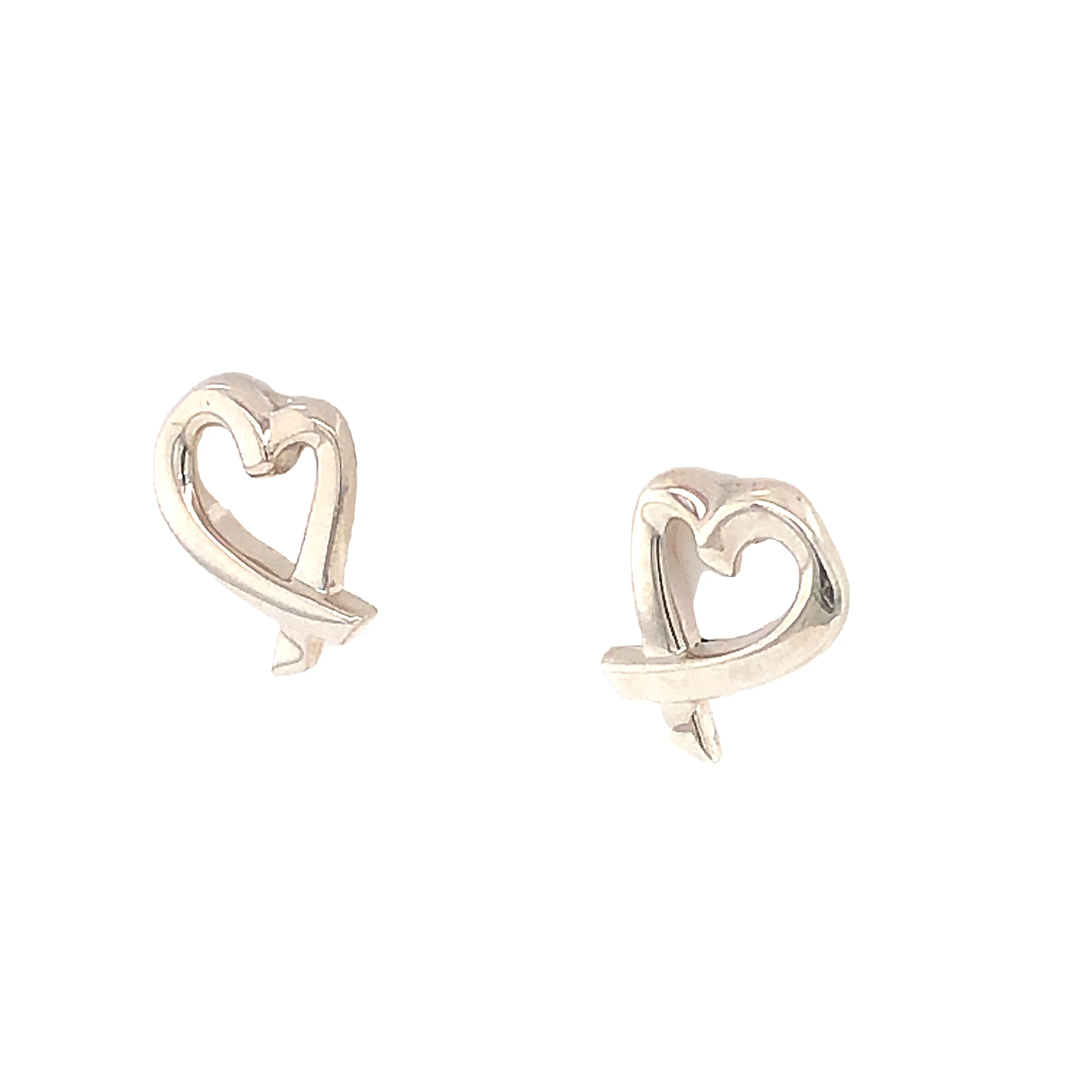 Tiffany & Co. Heart Stud Earrings in Sterling Silver