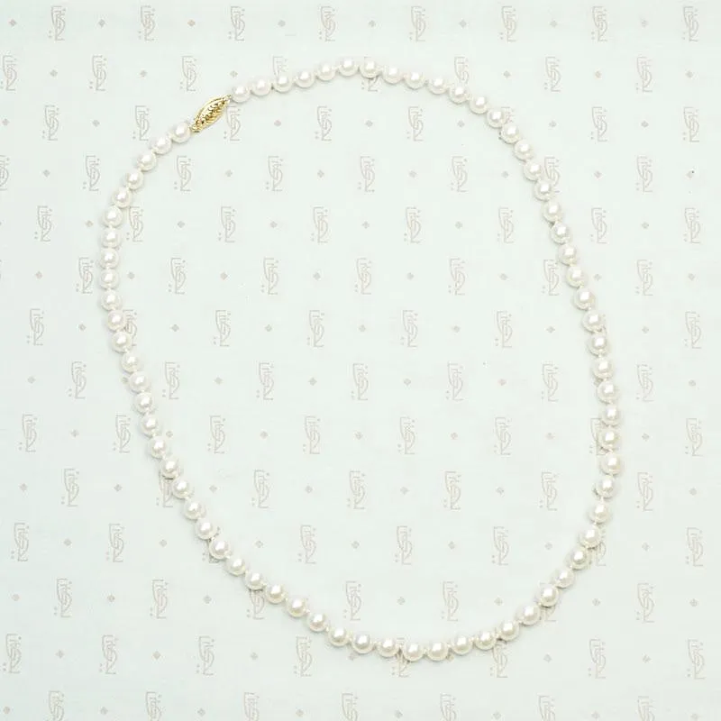 Timeless Staple 19" White Pearl Necklace