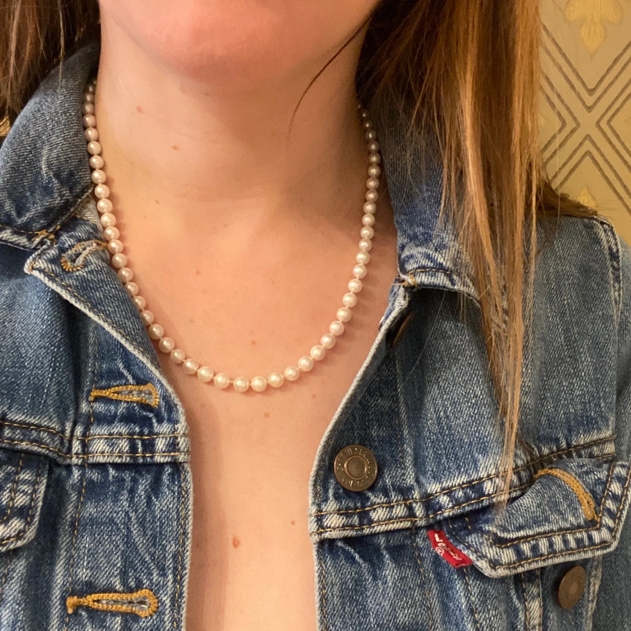 Timeless Staple 19" White Pearl Necklace