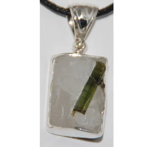 Tourmaline in Quartz Pendant