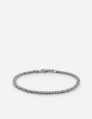 Track Chain Bracelet, Sterling Silver