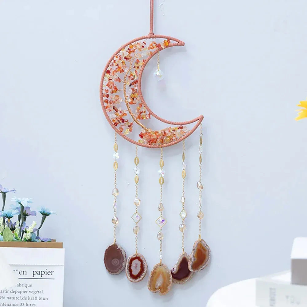 Tree Of Life Agate Moon Dream Catcher