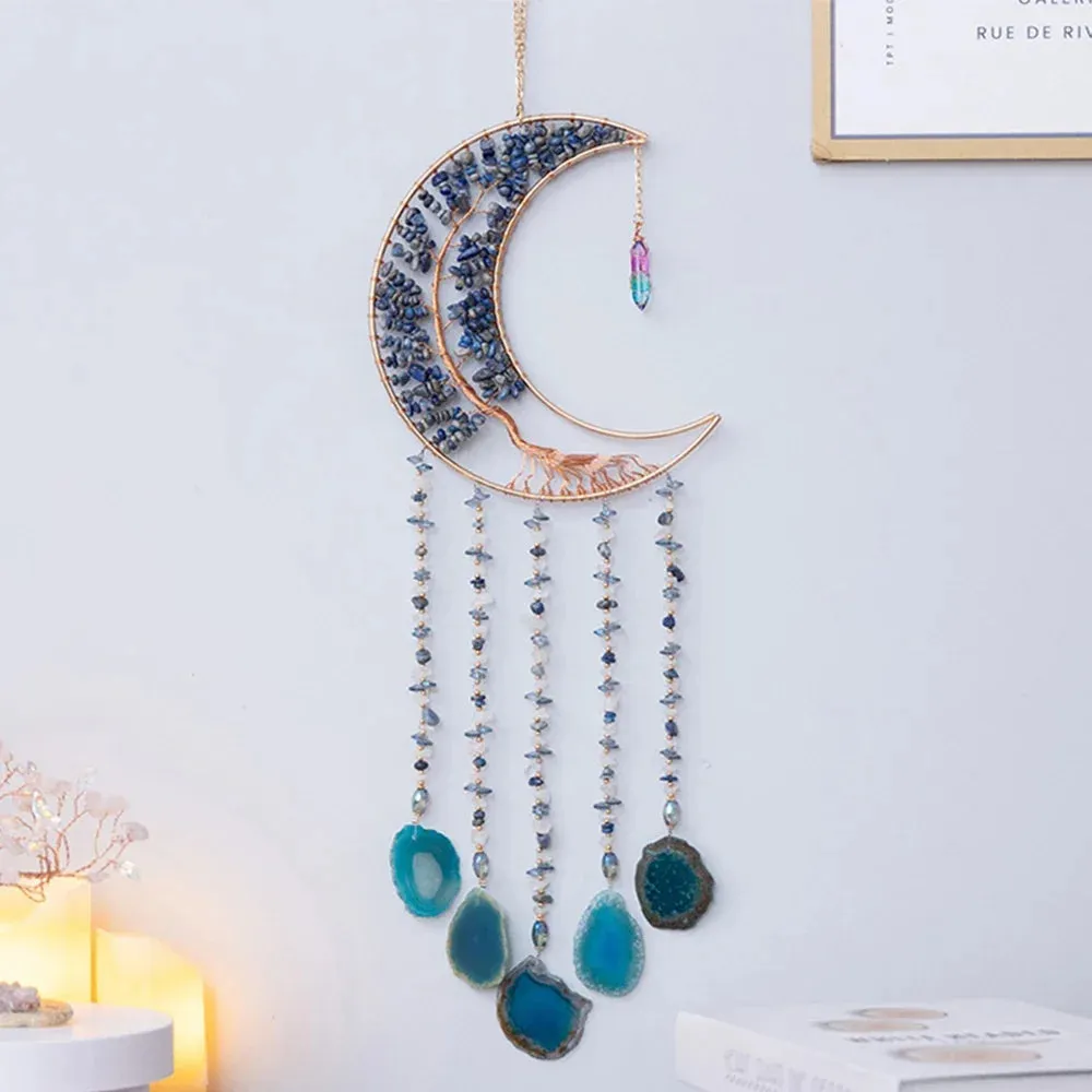 Tree Of Life Agate Moon Dream Catcher