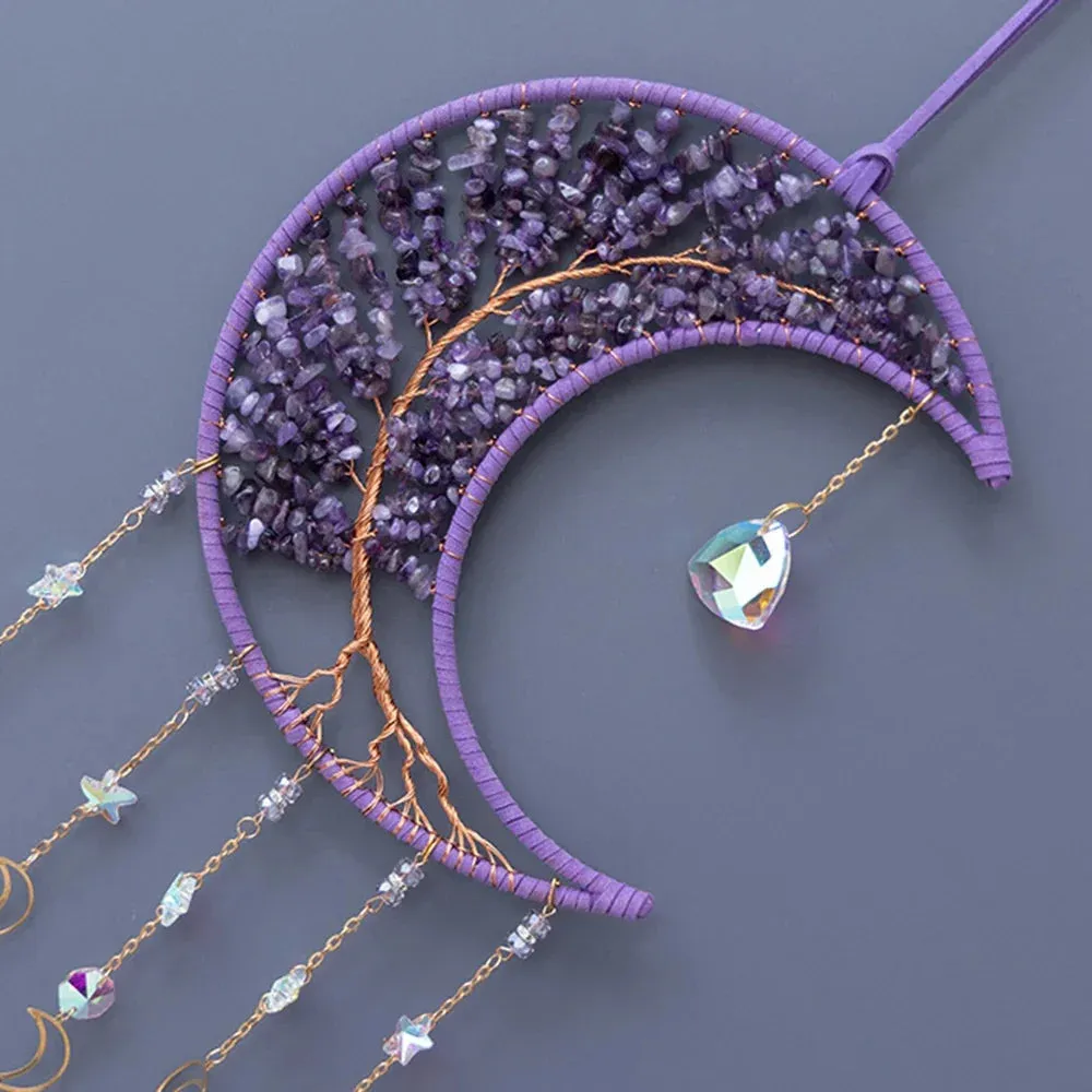 Tree Of Life Agate Moon Dream Catcher