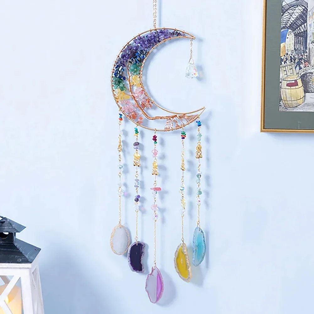 Tree Of Life Agate Moon Dream Catcher