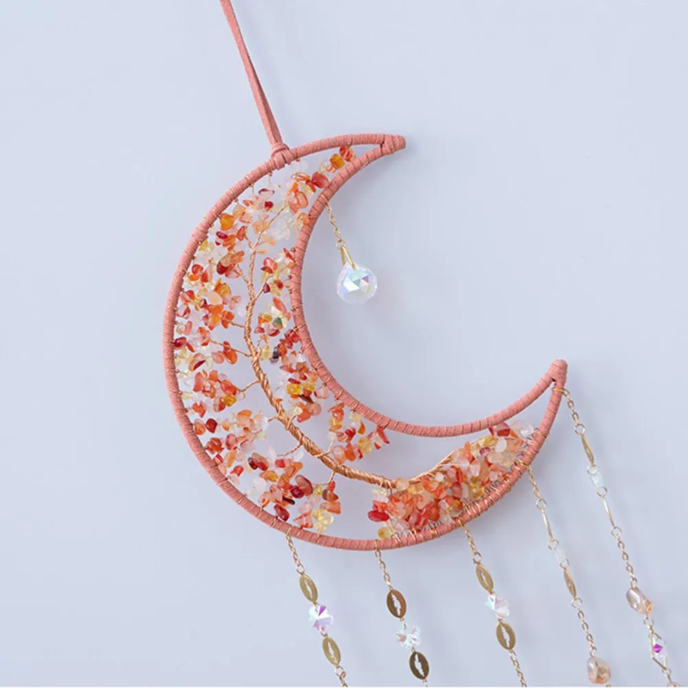 Tree Of Life Agate Moon Dream Catcher