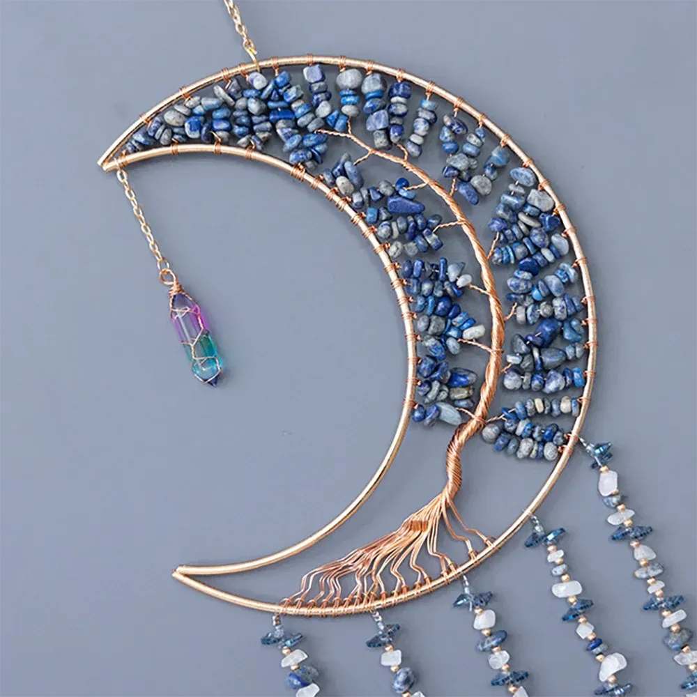 Tree Of Life Agate Moon Dream Catcher