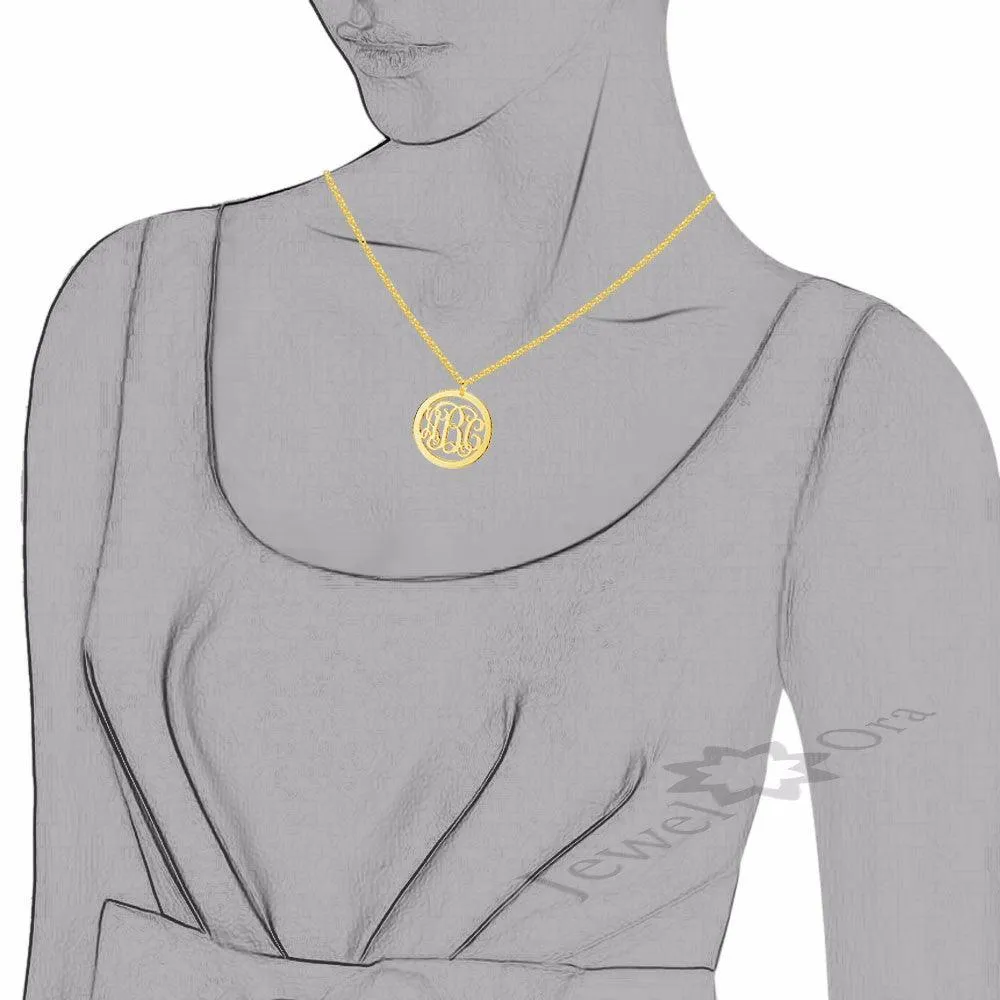 Trendy Personalized 925 Sterling Silver Monogram Necklace Unique Names DIY Best Friend Gift With Box