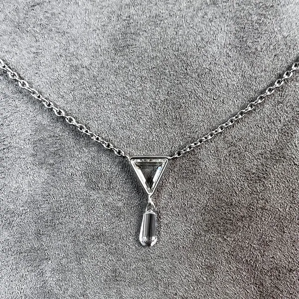 Triangular & Briolette cut Diamond Necklace