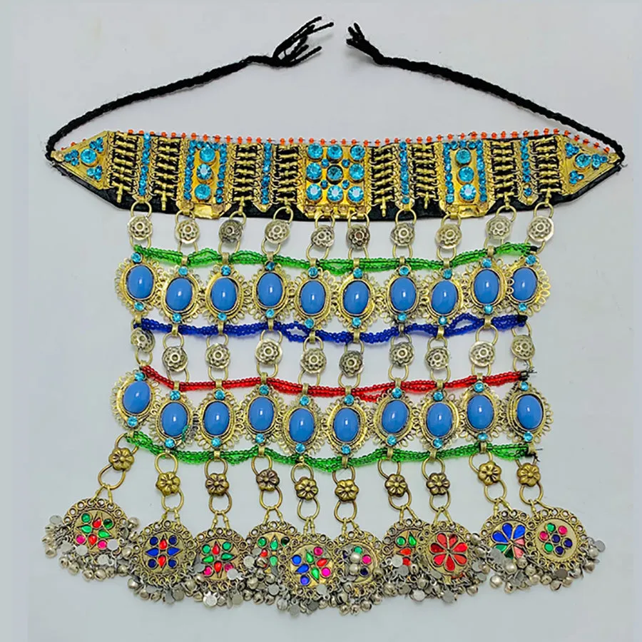 Tribal Oversized Necklace With Dangling Pendants