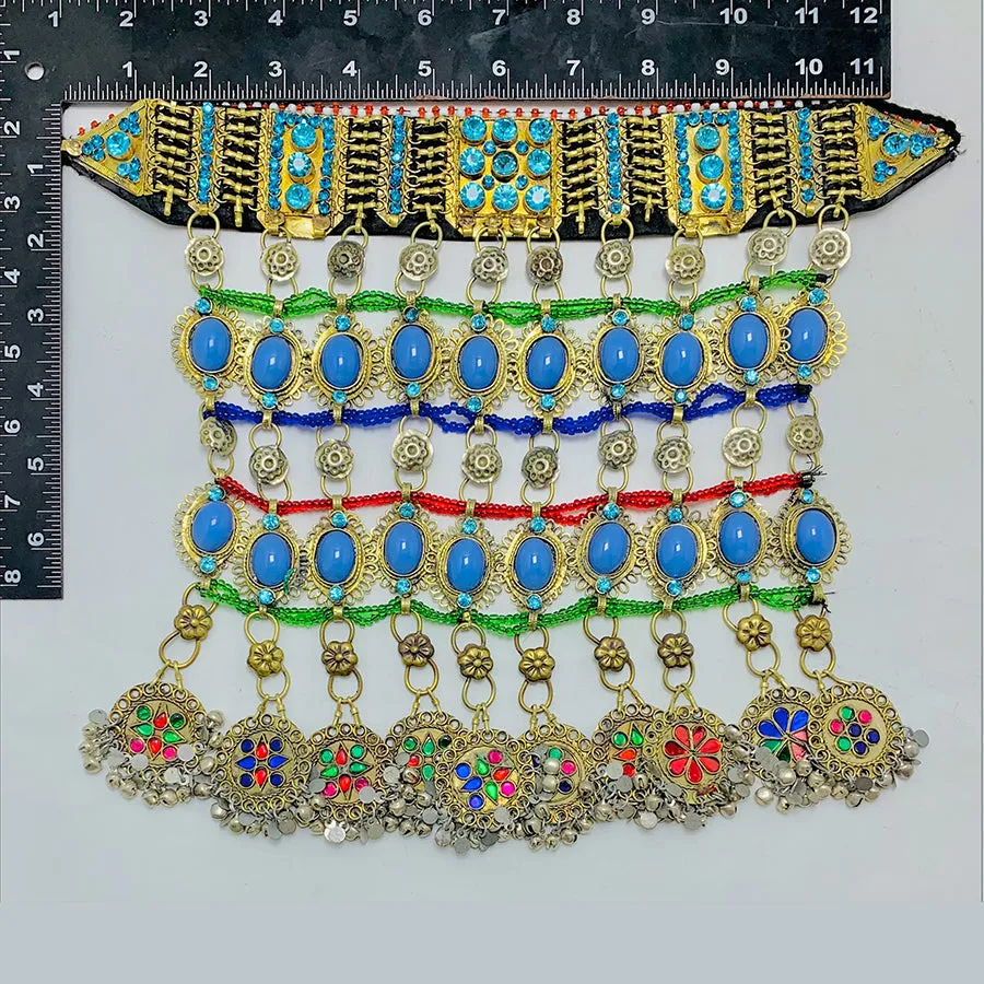Tribal Oversized Necklace With Dangling Pendants