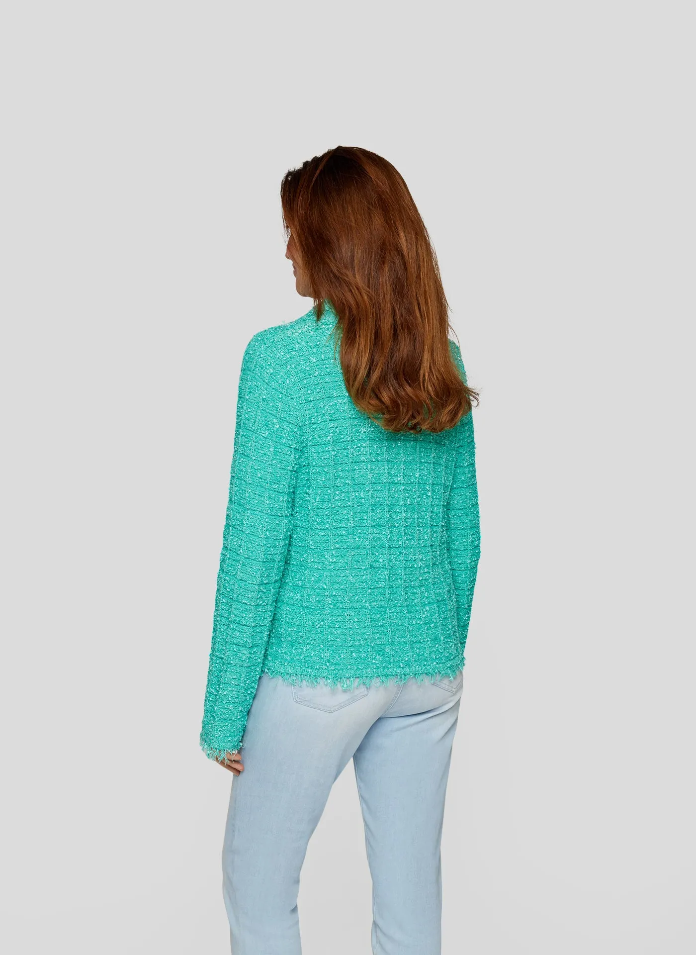 Tweed Blazer - Emerald