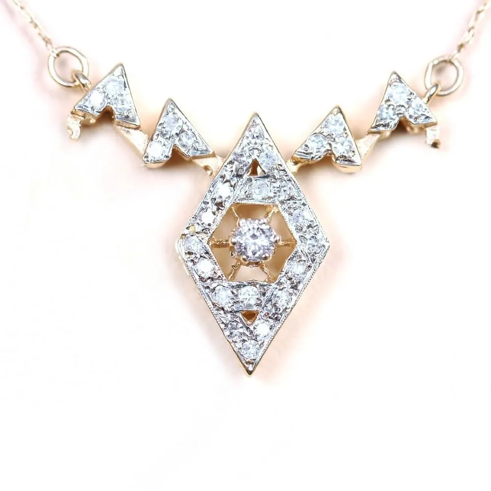 Unique Star Of Diamond Star ,Chain Included