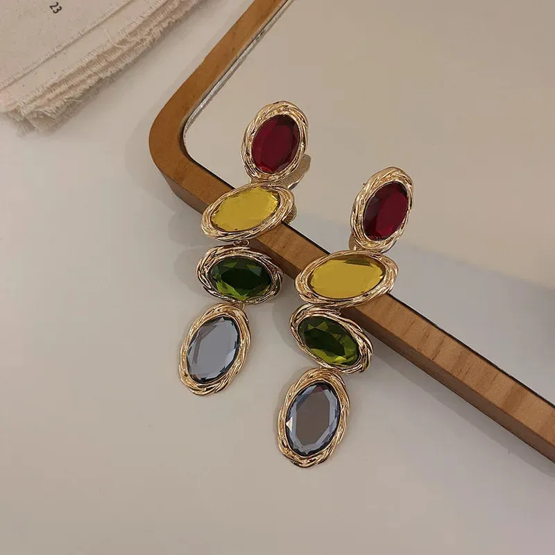VAIGE Irregular Shimmering Candy Color Acrylic Drop Earrings in Multiple Shades
