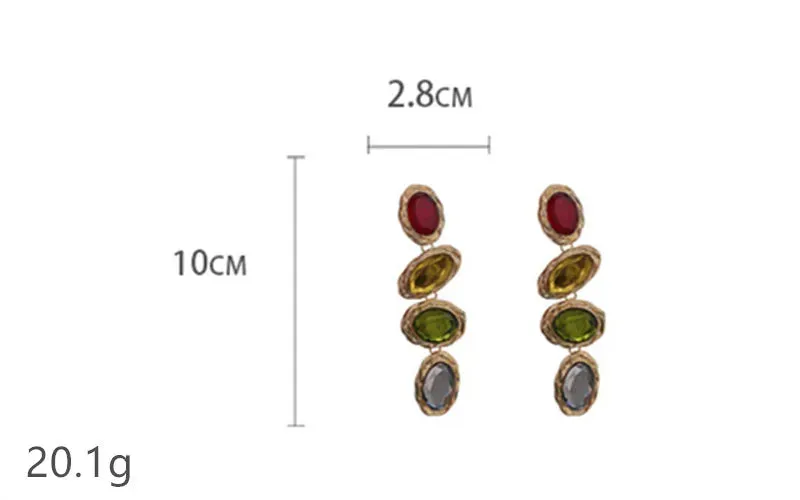 VAIGE Irregular Shimmering Candy Color Acrylic Drop Earrings in Multiple Shades
