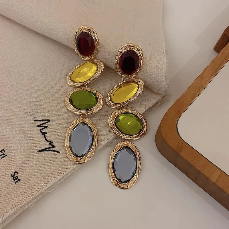 VAIGE Irregular Shimmering Candy Color Acrylic Drop Earrings in Multiple Shades