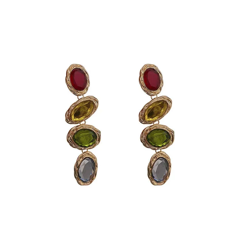 VAIGE Irregular Shimmering Candy Color Acrylic Drop Earrings in Multiple Shades