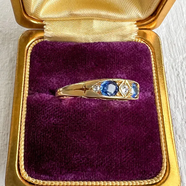 Victorian Diamond & Sapphire Ring