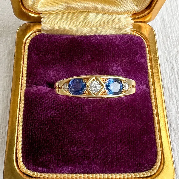 Victorian Diamond & Sapphire Ring