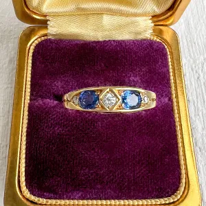 Victorian Diamond & Sapphire Ring