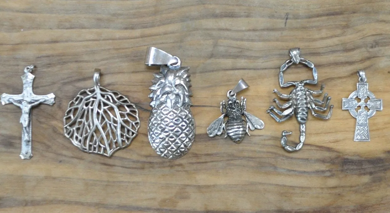 Vintage Sterling Silver Necklace Pendants! Choose by Pendant! Animal, Mythical, Religious, and so many more! Silver Pendants!