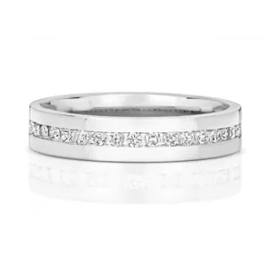 Wedding Band 9ct White Gold Diamond Half Eternity 4.2mm Ring RD551W